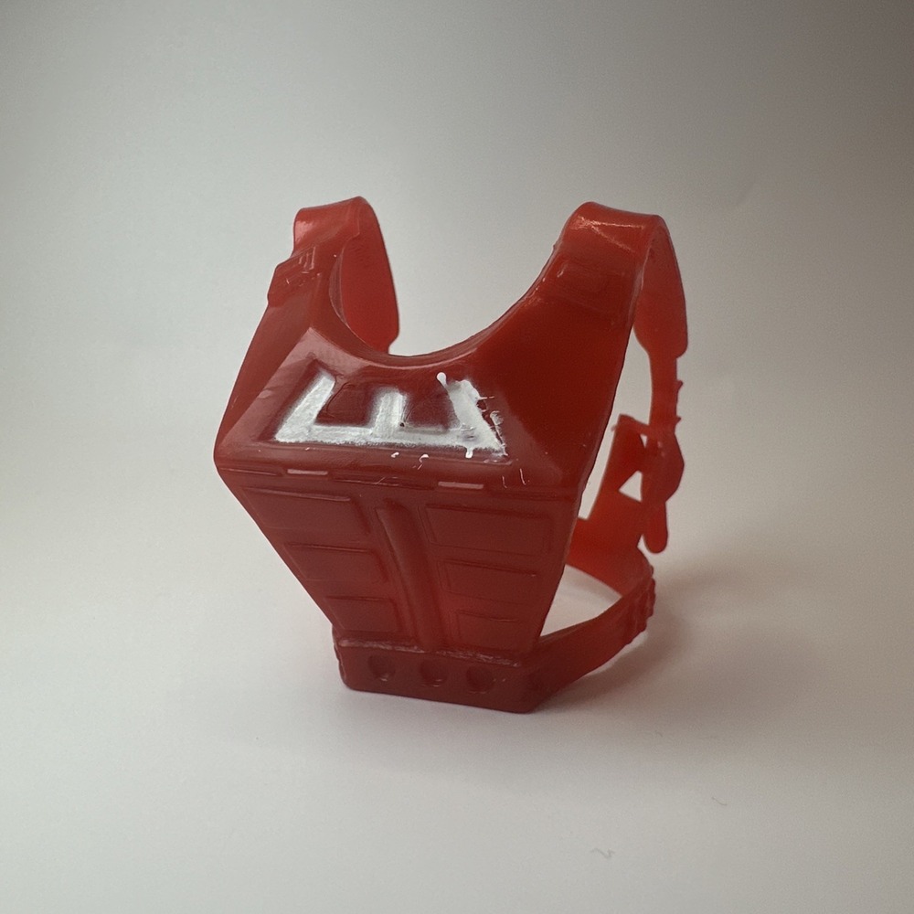 Vintage MOTU Zodac Red Armor & Laser Gun Weapon 1981 He-Man Accessory Mattel